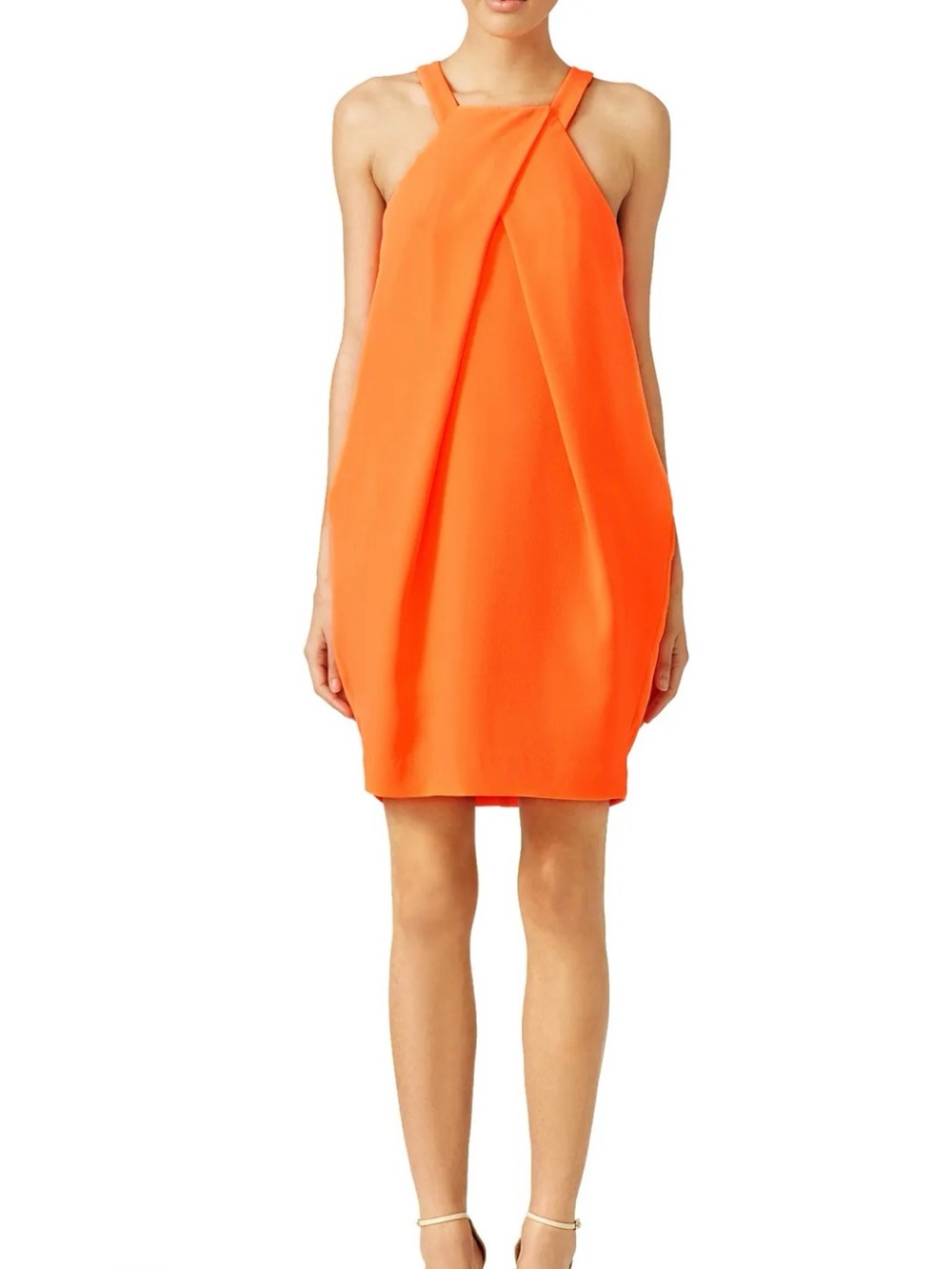 Trina Turk Orange Origami Fold Dress size 6